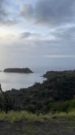 Golden light over the Venezuelan Caribbean coast at dusk