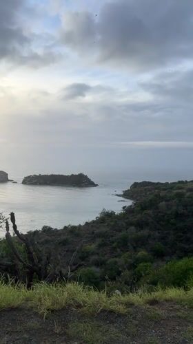 Golden light over the Venezuelan Caribbean coast at dusk