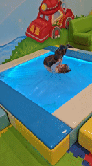 Children play at indoor facility in Khimki, Russia