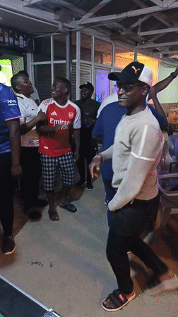 Evening social gathering captured at Nairobi bar with pool