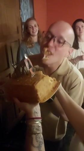 Birthday party with food, drinks, and cake in Baan Tai