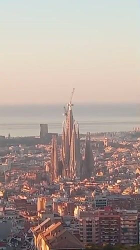 Barcelona residents witness sunrise from city viewpoints