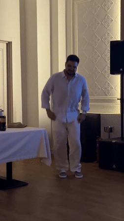 Food, dancing, and karaoke at an Almaty get-together