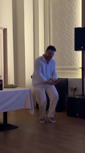 Food, dancing, and karaoke at an Almaty get-together