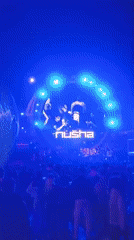 Nusha performs at a nighttime outdoor concert in Costinești
