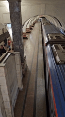 Early morning Moscow Metro station activity documented by witnesses