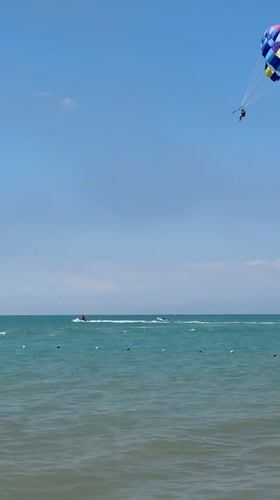 Morning beach activities captured in Serik, Turkey resort area