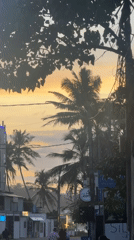 Sunset street life documented in Thalaramba, Sri Lanka
