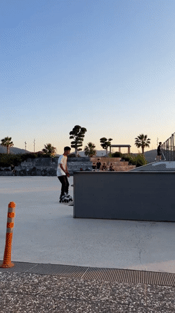Sunset session at a Fethiye skatepark and playground