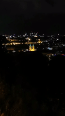 Nighttime stroll through Prague's parks and skyline