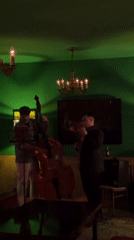 Jazz performance and social gathering captured in Yerevan restaurant