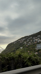 Hillside homes captured on video in Ribeira Brava, Portugal