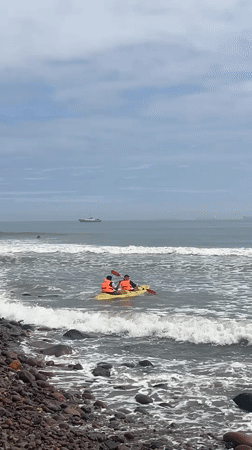Recreational beach activities observed in Arica, Chile coastline
