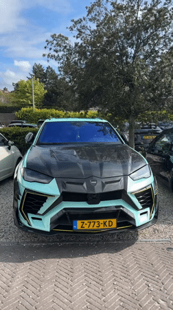 Modified Lamborghini Urus spotted parked in Noordwijk parking lot
