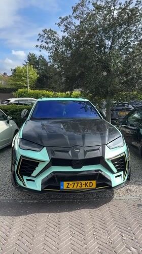 Modified Lamborghini Urus spotted parked in Noordwijk parking lot