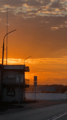 Morning sunrise and stroller walk captured in Chaikovsky, Russia