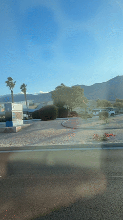Aircraft spotted over Palm Springs building in early morning