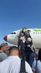 Boarding and tarmac activity at Madrid Airport