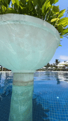 Underwater footage captured at Vietnam resort pool
