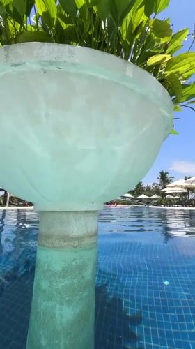 Underwater footage captured at Vietnam resort pool
