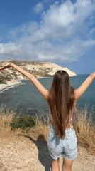 Coastal cliff stop with ocean views and road footage