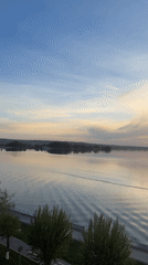 Sunset captured over Votkinsk Reservoir by multiple witnesses