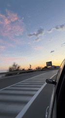 Highway travel documented from moving vehicle in Montenegro