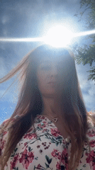 Portrait shot of person in floral dress