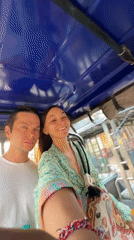 Couple documents late-night auto-rickshaw ride through Vrindavan