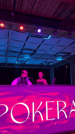 DJ set at a purple-lit Burgas night venue