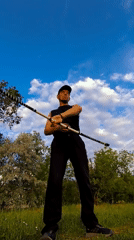 Baton practice and a rest break outdoors in Karaganda