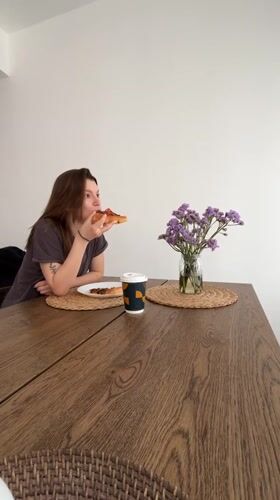 Woman enjoys Mother's Day breakfast in Limassol Cyprus