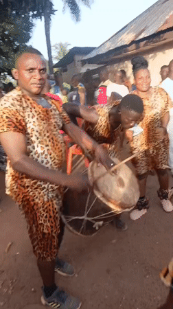 Traditional cultural celebration with drums and dancing in Akwanga Nigeria