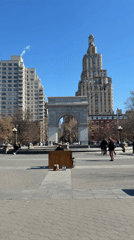 Weekend scenes captured across Greenwich Village and Washington Square