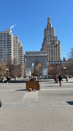 Weekend scenes captured across Greenwich Village and Washington Square