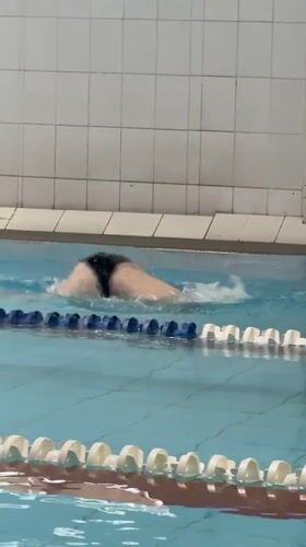 Lap swimming session at an indoor pool in Birobidzhan