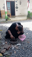 Everyday family life documented in Baron, Indonesia village scenes