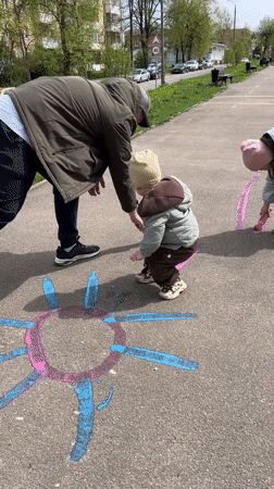 Family playground activities and casual moments recorded in Klin