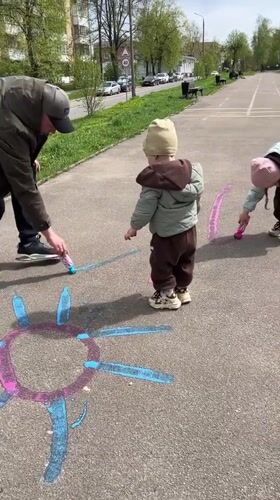Family playground activities and casual moments recorded in Klin
