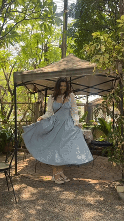 Early morning outdoor dining captured in Chiang Mai garden restaurant