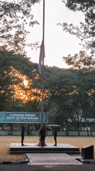 End-of-day routines at an Indonesian military compound