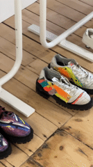 Creative workspace activity documented near Thames, London studio session
