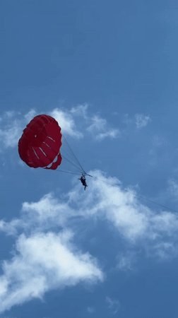 Sunny beach day brings parasailing, sunbathing to Budva Montenegro