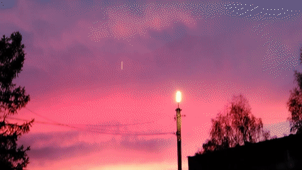 Vivid Pink-Purple Sunset Illuminates Urban Skyline May 8