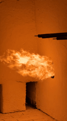 Furnace interiors and a cafeteria meal in Dzerzhinsk