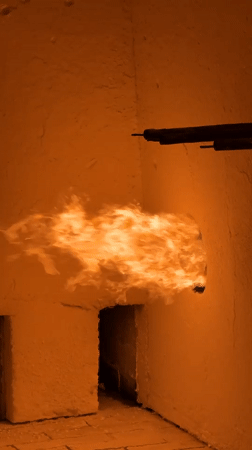 Furnace interiors and a cafeteria meal in Dzerzhinsk