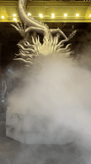 Silver dragon sculpture draws crowds in Shanghai display