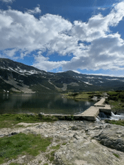 Afternoon at a Rila mountain lake hut, Bulgaria
