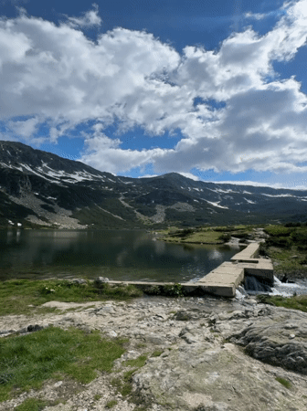 Afternoon at a Rila mountain lake hut, Bulgaria