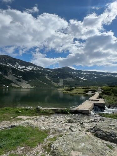 Afternoon at a Rila mountain lake hut, Bulgaria